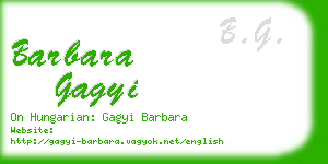 barbara gagyi business card